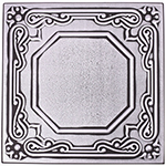 Pre-Painted ceiling tiles - Lisbona Design in Silver/Black. The ceiling tiles and panels are made of uniform extruded polystyrene foam. With this technology, it is possible to obtain smooth and even surface. They will give your ceiling an extremely attra 20″x20″ Lisbona Silver/Black Plus Foam 8pc/case (#R32)