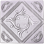 Pre-Painted ceiling tiles The ceiling tiles and panels are made of uniform extruded polystyrene foam. With this technology, it is possible to obtain smooth and even surface. They will give your ceiling an extremely attractive look. Additionally, the til 20″x20″ Anet Silver/Black Plus Foam 8pc/case (#R32)