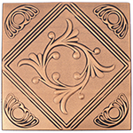 Pre-Painted ceiling tiles The ceiling tiles and panels are made of uniform extruded polystyrene foam. With this technology, it is possible to obtain smooth and even surface. They will give your ceiling an extremely attractive look. Additionally, the til 20″x20″ Anet Copper/Black Plus Foam 8pc/case (#R32)
